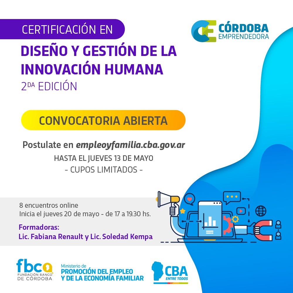 CERTIFICACIÓN EN DISEÑO Y GESTIÓN DE LA INNOVACIÓN HUMANA – 2da Edición