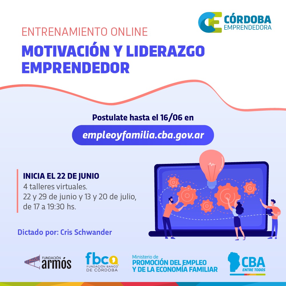 Córdoba Emprendedora: becas para entrenamiento en liderazgo y motivación